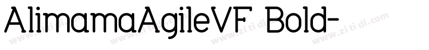 AlimamaAgileVF Bold字体转换